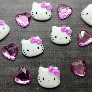 Hello Kitty and Heart Embellishments